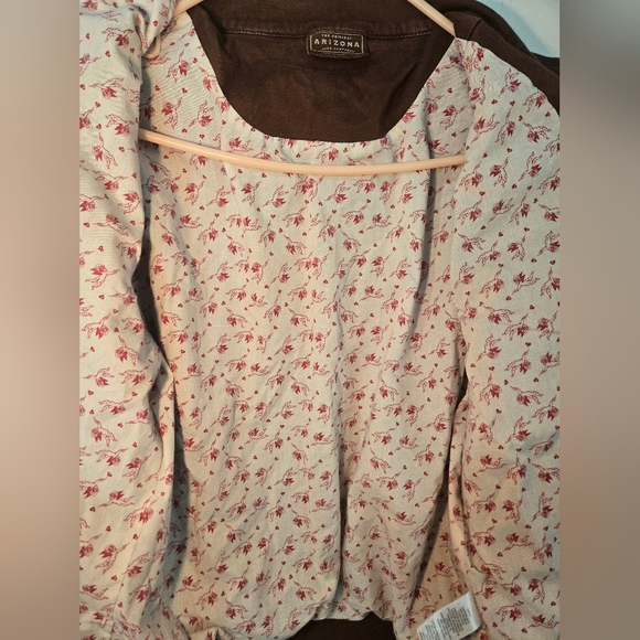 Arizona Brown Bomber Jacket Women's Size Large Coat Y2K - Picture 6 of 8